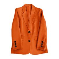 Women Fashion Long Sleeve Single Button Jackets Elegant  Lady Business Casual Blazers L šafranas