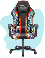 Hells Chair Vaikiška žaidimų kėdė su grafičiais, 125–160 cm ūgiui, įvairiaspalvė