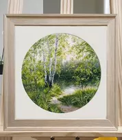 Oven Siuvinėjimo kryželiu rinkinys „Karšta diena“ 25×25 cm