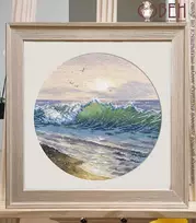 Oven Siuvinėjimo kryželiu rinkinys „Šiltas saulėlydis“ 20×20 cm