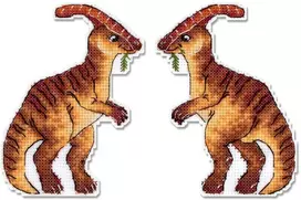 MP Studia Siuvinėjimo kryželiu rinkinys „Dinozaurai. Parazaurolofas“ 12x9 cm