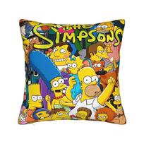 Decorative Pillowcases S-Simpsons Family Anime Accessories Car  Throw Pillow Case Cover Square Style Multi-Size 12x12Inch black