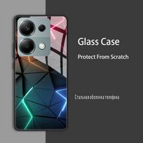 For Xiaomi Poco M6 Pro 4G Case Cover Tempered Glass Case Hard Shockproof Coque Bumper For Poco C65 4G X6 Pro 5G Protect Case Poco X6 Pro black