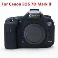 7D silikoninis šarvų odos dėklas, korpuso dangtelio apsauga, DSLR fotoaparato krepšys, skirtas Canon EOS 7D Mark II 2 7D2 7DII EOS 7D II juoda