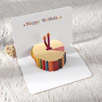 3D Pop-Up Birthday Card with Envelope Birthday Greeting Cards Perfect Party Supplies Great Gift to Family Friends Lovers beige