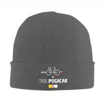 TADEJ POGACAR  Beanie Hats Bonnet Hats FeUnisex Unisex Casual Gym Knit Hat Autumn Design Head Wrap Caps gray