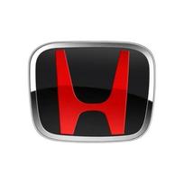 1pcs Car Front Head Hood Bonnet Emblem Rear Tail Bumper Logo For Honda Civic Fit Jazz Accord CRV HRV City Odyssey Accessories SV0 49mmX40mm red