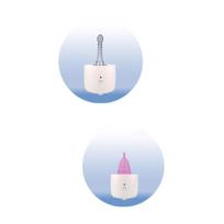 Menstrual Cup Steamer Auto Turn Off Period Disc Cleaner Machine for Feminine Hygiene Care 110‑240V EU Plug white