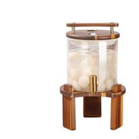 Didelis boro silikatinio stiklo sulčių dozatorius su sandariu čiaupu Gėrimų serveris Didelis 1.5L Gold Ss Faucet-base