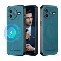 For POCO F7 Pro F7 Ultra high-end leather magnetic full-lens protective anti-fingerprint phone case For POCO F7 Pro mėlyna