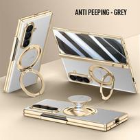 Prabangus PU odos dėklas, skirtas Samsung Galaxy Z Fold8 Fold 8 Ultra, su besisukančiu magnetiniu stoveliu, rankos dirželiu, metaliniu objektyvo ir ekrano stiklo apsauga Galaxy Z Fold 8 Ultra