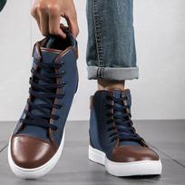New Arrival Men's High Top Casual Shoes Summer High Top Sneakers High Quality Retro Fashion Men Boots Work Boots for Men 41 black