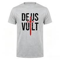 Deus Vult T Shirt God Wills It Crusader Cross Medieval Knight Religious Tshirts Tees Unisex And Unisex T Shirt Graphic Clothing L white