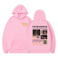 Tate McRae Taip arti to, ką Mada Harajuku Megztinis Ruduo Žiema Laisvalaikio Hoodis Vyrai Moterys Estetika Megztinis Gerbėjų Dovana Viršutiniai drabužiai XXL rožinė