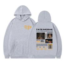 Tate McRae Taip arti to, ką Mada Harajuku Megztinis Ruduo Žiema Laisvalaikio Hoodis Vyrai Moterys Estetika Megztinis Gerbėjų Dovana Viršutiniai drabužiai XXXL gray