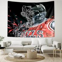 Michael Jordan Dunk Artwork Printed Tapestry, for Bedroom,Livingroom, dormitory, Large Wall Decor, Fabric Decor Fan Birthday Gifts 150cmx200cm
