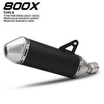 800X motociklo išmetimo sistemai, modifikuotai nerūdijančio plieno duslintuvu su DB žudiku, skirtas KOVE 800X/800X Rally TYPE-B