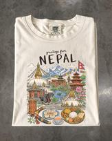 Nepal T-Shirt, Himalayan Travel Graphic Tee, Comfort Colors Shirt, Nepal Souvenir 120 white