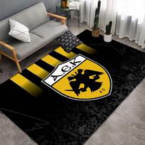 AEK FC Dual Eagles Glowing Area Rug, Non Slip Floor Mat, Football Club Print Carpet for Living Room Bedroom 60x90cm( 23x35in )