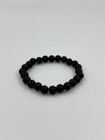 Elegantiška karoliukų apyrankė iš juodojo onikso ir obsidiano | Unisex papuošalas | Įžeminanti ir subalansuojanti Puikiai tinka kasdieniam nešiojimui ir dovanai black