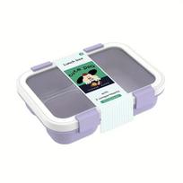 Bento Box Leakproof Lunch Box with Lids Reusable Food Snack Storage Stackable Dishwasher Safe Containers for Office Travel Home violetinė