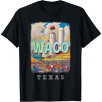 Waco Texas TX Magnolia Silos SD884 T-Shirt XXXXXL juoda