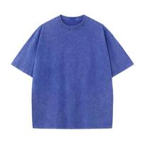 Retro skalbinė, sunki, su snaigės raštu, unisex marškinėliai – gryna medvilnė, gatvės stilius XXL blue