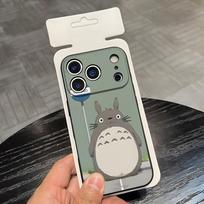 Cartoon T-Totoros Phone Case For IPhone 17 Air 16 E Pro Max 15 14 13 Mini 12 Pro 11 Max Plus Black Soft Shell iPhone 11 gray