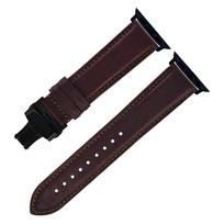 Applicable To Apple Iwatch8/7 Generation Apple Leather Watch With 42Mm Vegetable Tanned Leather Strap 38/40/41mm black