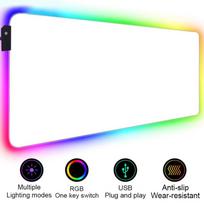 HD Custom Mouse Pad RGB Pure White MousePad DIY LED Backlit Gamer Light 90x40cm Gaming Keyboard Large Colorful Deskmat Mouse Mat RGB 350x250x3mm green