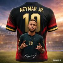 Naujas atvykimas Neymar Futbolo Žvaigždė 3D Spausdinti Futbolo Gerbėjų Marškinėliai Vaikams Laisvalaikio Kvėpuojantys Greitai Džiūstantys Vyriški Apvaliu Kaklu Trumpomis Rankovėmis Viršutiniai Drabužiai XXS black
