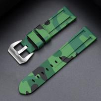 20/22/24/26mm Stitching Sports Silicone Watchbands for Panerai Soft Comfortable Rubber Watch Strap Blue Black Brown Accessories 26mm gray