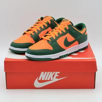 DD1391-300 Nike Dunk Low Miami Hurricanes Gorge Green Total Orange (Men's) 9.5 black