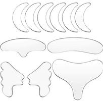 Reusable Silicone Anti-Wrinkle Patches for Neck, Eyes, Chest, and Face - Lifting and Firming white
