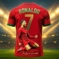 Atvykimo Specialus Leidimas Ronaldo 7 Futbolo Marškinėliai Per Dydį Sportiniai Trumpomis Rankovėmis Treniruočių Apranga Futbolo Marškinėliai Vyriški Marškinėliai 2XL red