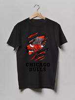Chicago Bulls T-Shirt Bull Logo Basketball Sports 3XL black