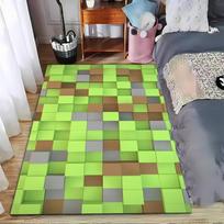 Green Pixel Pattern carpet Designed floor mat, suitable as a non-slip mat for the living room or bedroom sofa 120x160cm( 47x62in ) green