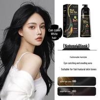 Black Non-Dye Scalp Hair Bubble Cream, Plant-Based, White to Black, Covers Gray Hair 500ml gray