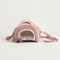 Hamster Small Pet Carrier Bag Breathable Comfortable Guinea Pig Rabbit Hedgehog Breathable Pet Bag Pet Travel Tote Bag rožinė