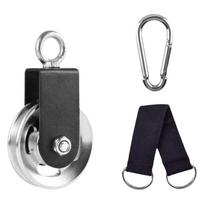 1/3Pcs Heavy Duty Gym Pulley Quiet Cable Pulley Fitness Pulley  Home Gym silver Aluminum 3Pcs