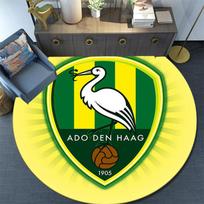 ADO Den Haag,Round Area Rug,Carpet Rug for Living Room Bedroom Sofa Playroom Decor,Non-slip Floor Mat 100cmx100cm