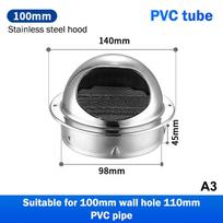 Wall Exhaust Vent Cover 304 Stainless Steel Fits 60–150Mm Rustproof For Wall Ceiling Anti-Bird Rat Air Vent Heating Cooling Cap
