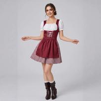 Helovinas Naujas Vokiškas Bavariškas Oktoberfest Tradicinis Kostiumas COS Alaus Mergaitės Suknelė Šventės Kostiumas XXL brown