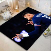 Neymar Football Star PSG Player Portrait Area Rug, Non Slip Floor Mat for Living Room Bedroom Soccer Fan Decor 60x90cm( 23x35in )