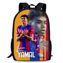Lamine Yamal Lionel Messi Futbolo Žvaigždės Spausdintas Vaikų Kuprinė Su Dviguba Peties Rankinė Style10 orange