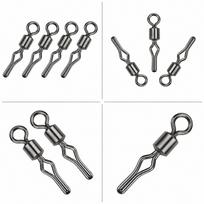 100PCS Copper Rolling Swivels High Strength Drop Shot Swivels Durable Fishing Swivels  Bass Fishing 7#