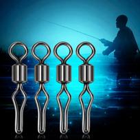 100PCS Copper Rolling Swivels High Strength Drop Shot Swivels Durable Fishing Swivels  Bass Fishing 6#