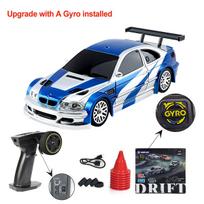 Atnaujintas giroskopas 1/43 RC driftingo automobilis lenktyninis RTR 4WD didelio greičio radijo valdymo modelis 2.4G driftas lenktyninis transporto priemonė mini dovanos blue