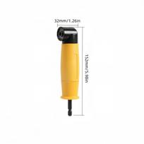 90° Multi-functional Yellow Hex Shank Corner Screwdriver Tool black