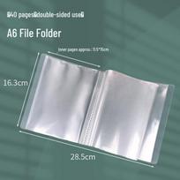 Transparent A5 Document Holder & A6 Planner Ring Binder for Photos & DIY Storage gray
